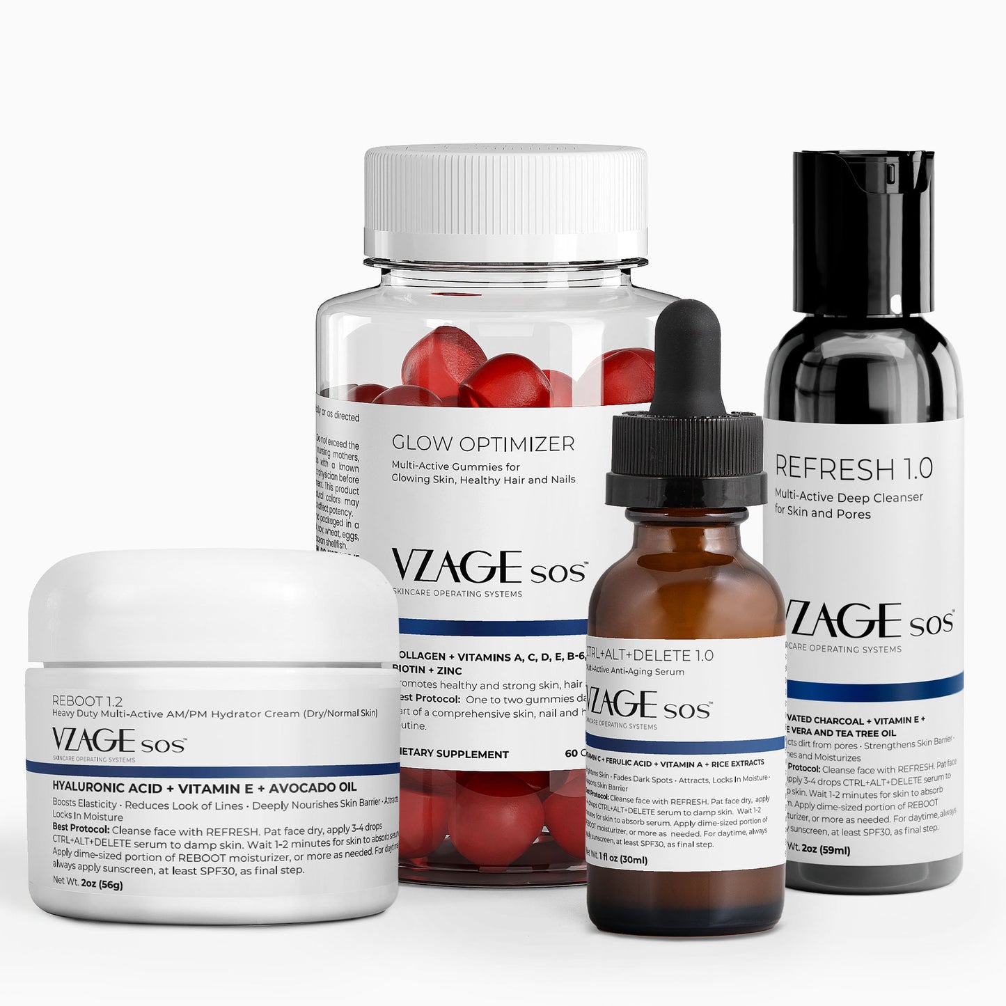 Quantum OS 1.2 Kit with REBOOT 1.2 Heavy Duty Multi-Active AM/PM Hydration Cream (Dry/Normal Skin)