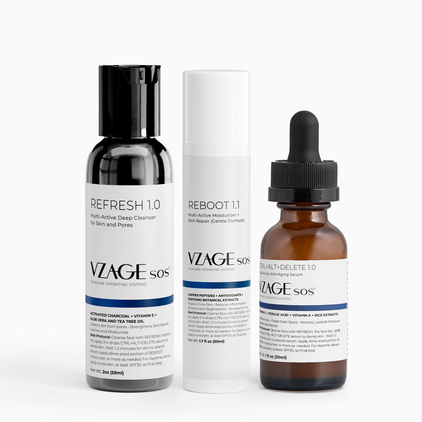 Optima OS 1.1 Kit with REBOOT 1.1 Multi-Active Moisturizer + Skin Repair (Gentle Formula)