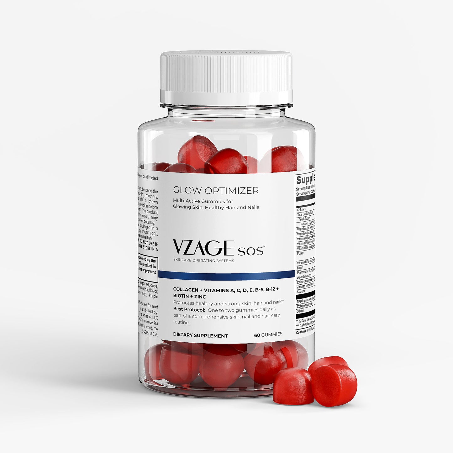 GLOW OPTIMIZER Multi-Active Gummies for Glowing Skin, Healthy Hair and Nails