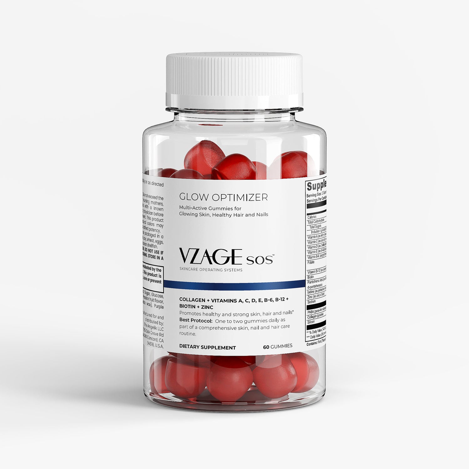 GLOW OPTIMIZER Multi-Active Gummies for Glowing Skin, Healthy Hair and Nails