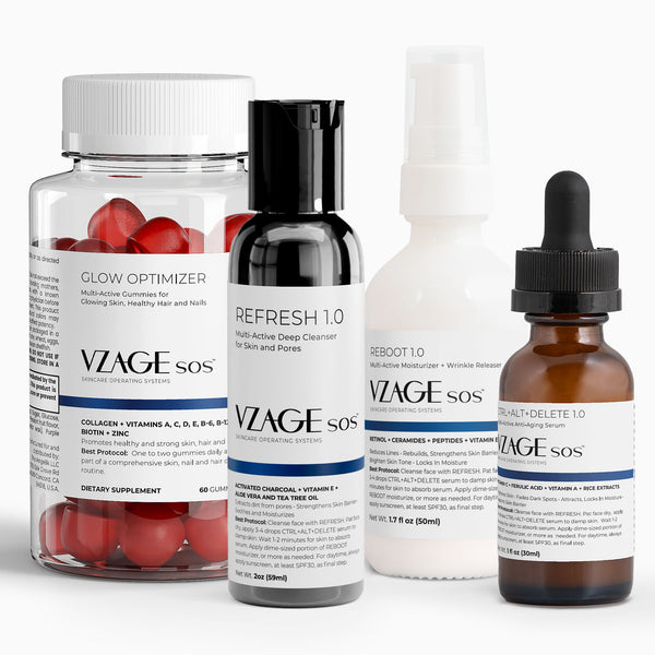 Quantum OS 1.0 Kit with REBOOT 1.0 Multi-Active Moisturizer + Wrinkle Releaser