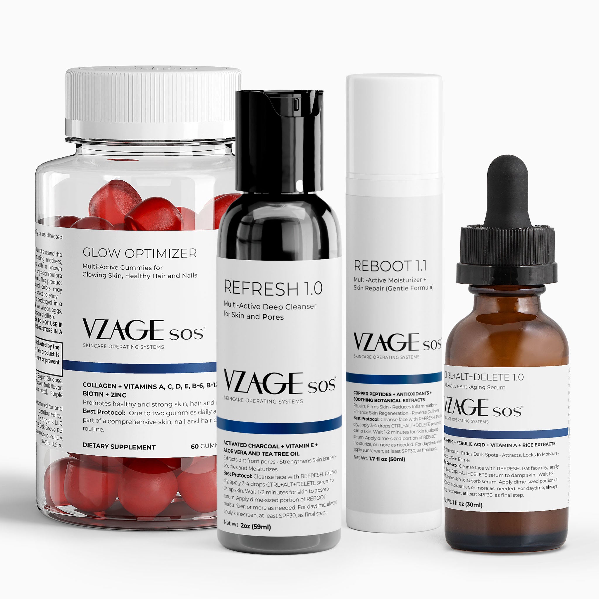 Quantum OS 1.1 Kit with REBOOT 1.1 Multi-Active Moisturizer + Skin Repair (Gentle Formula)