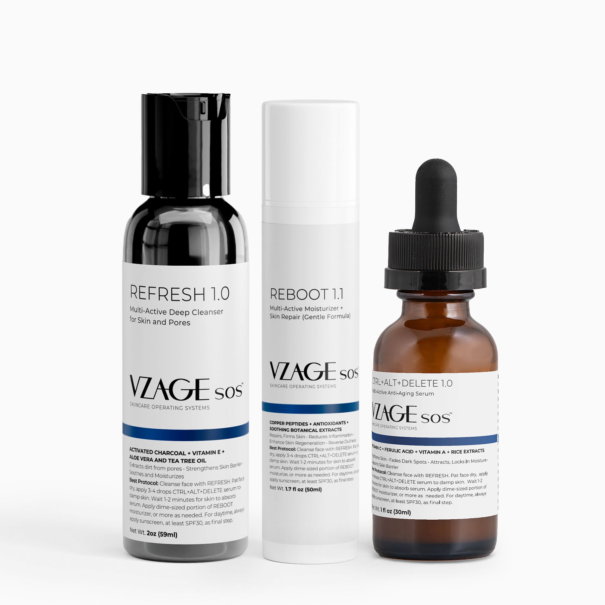 Optima OS 1.1 Kit with REBOOT 1.1 Multi-Active Moisturizer + Skin Repair (Gentle Formula)